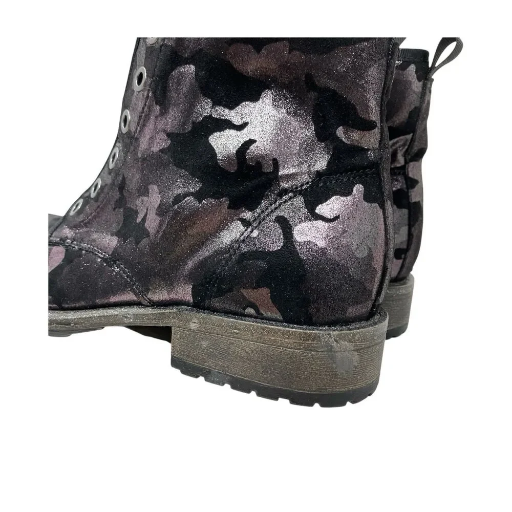 Dolce Vita Girls Black‎ Camo Ankle Combat Boots Moto Casual Everyday